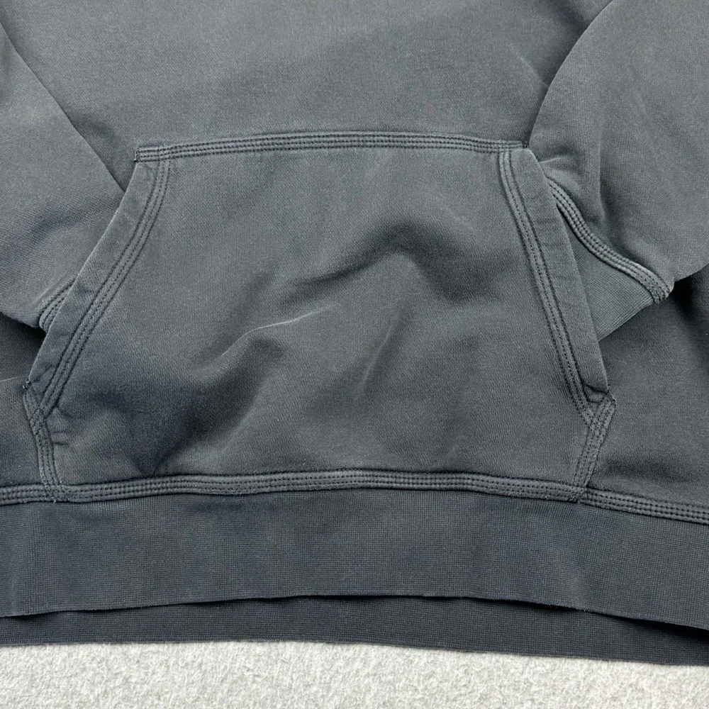 Nike Mens XL Embroidered Swoosh Hoodie Faded Black Pullover Fleece Sweatshirt
